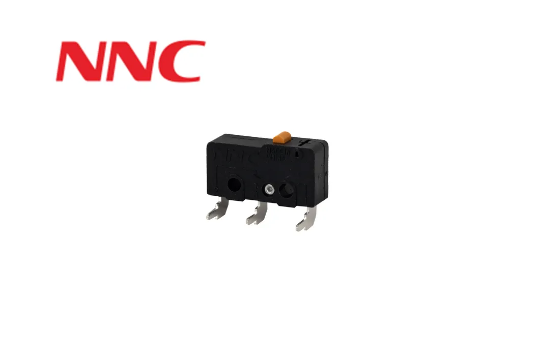 NNC Push Button Microswitch NS-5D1P con curva izquierda Terminal Pin Plunger Microswitch 2