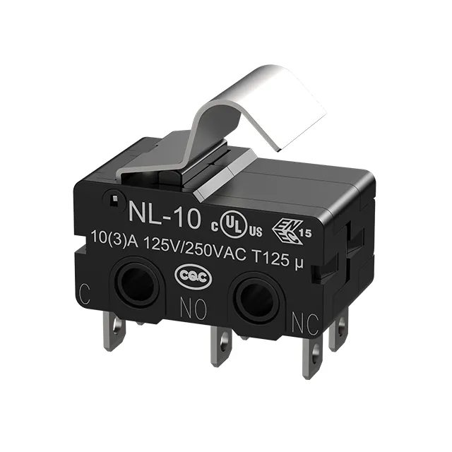 NNC Microinterruptor impermeable NL-10W55-F2-SZ 10A con palanca de rodillo simulada Interruptor de alta velocidad y precisión para la automatización industrial 1
