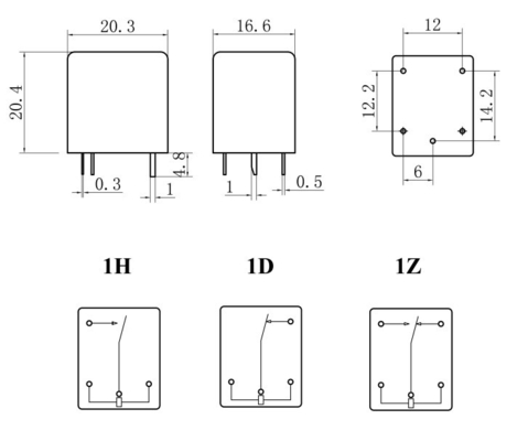 NNC sugar cube miniature PCB relay NNC66A( T73 ) sugar cube 5A 7A 10A electromagnetic relay 12V for welding machine