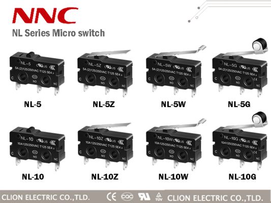 Peso en miniatura NNC Micro Switch serie NL para electrónica, maquinaria e industria ligera