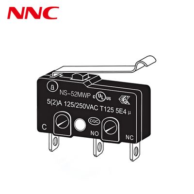Microinterruptor NNC a prueba de polvo, serie NS, con separación de 2 mm y diferentes tipos de palanca. Interruptor de alta velocidad y precisión para automatización industrial